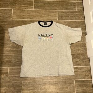 Nautica Gray Graphic T-Shirt